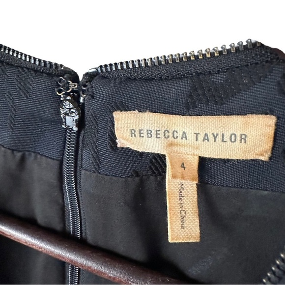 REBECCA TAYLOR Jacquard Leopard Print Zipper Dress - Picture 11 of 13